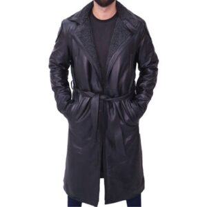 Futuristic Leather Long Coat