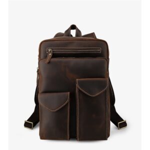 Leather Laptop Backpack