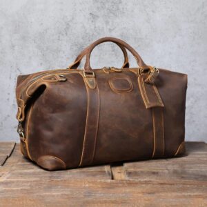 Leather Weekender Duffel