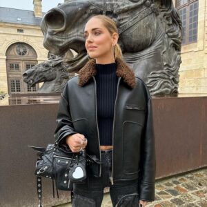 women's black moto jacket