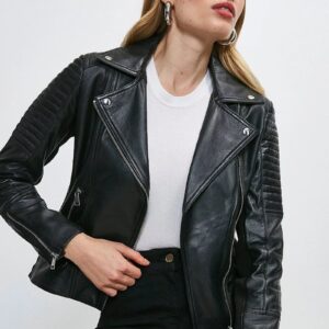 Women's  Quilted  Leather Jacket