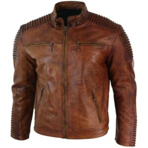 Distressed Buff Jacket